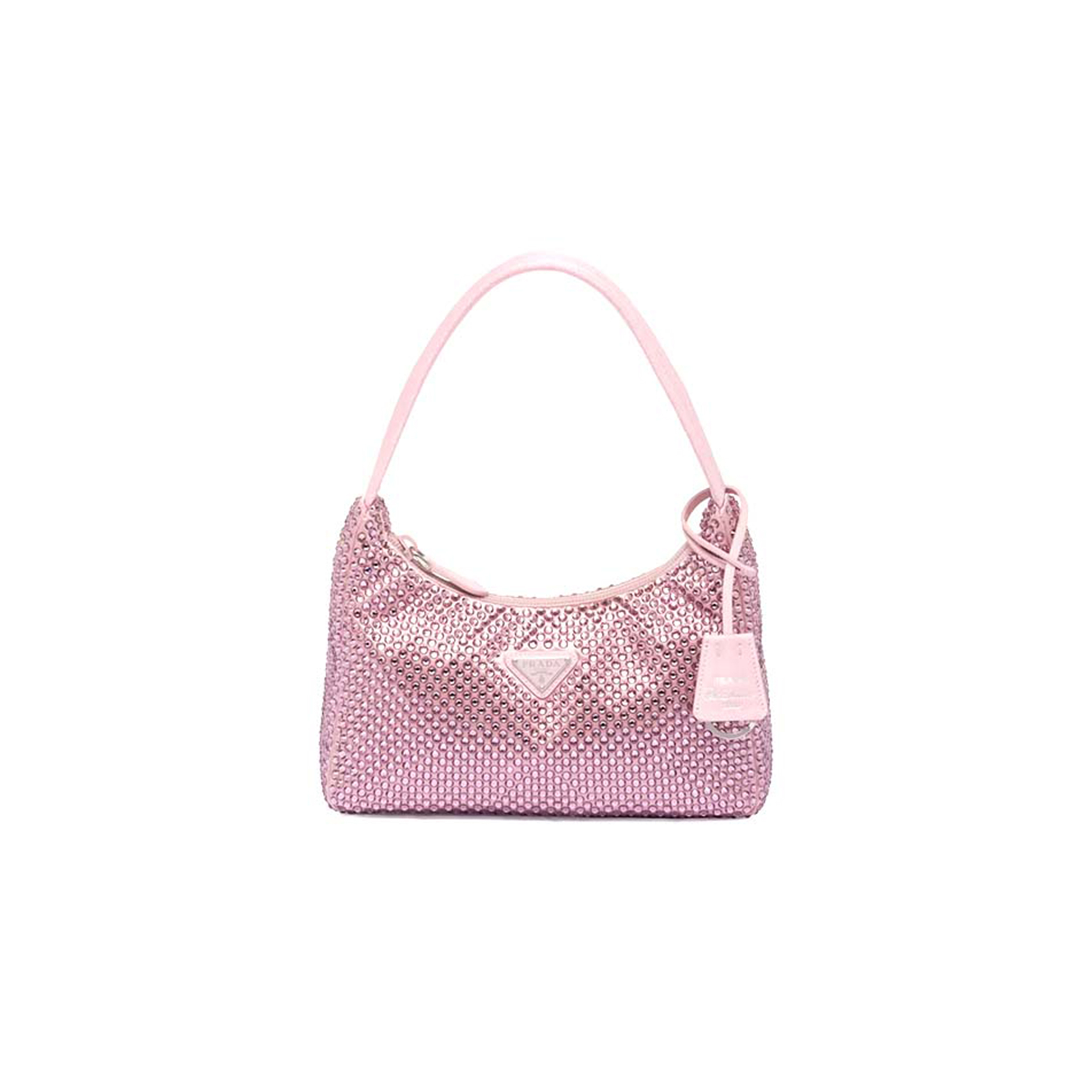 Pra*a re-edition satin mini-bag with crystals 1bc515 (22*17*6cm)